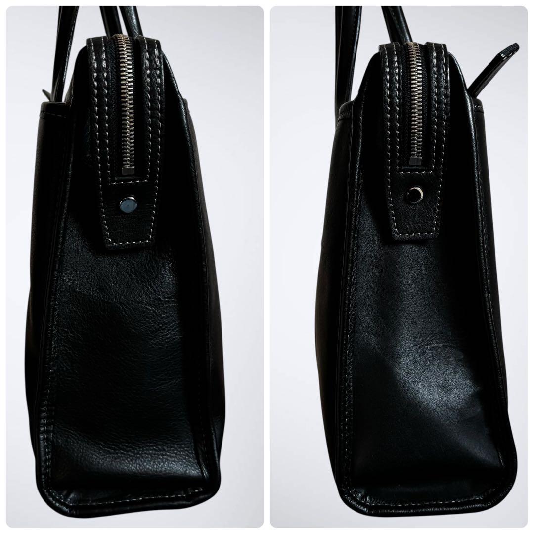 【美品・防水】土屋鞄 プロータ スクエアブリーフケース A4可 ブラック