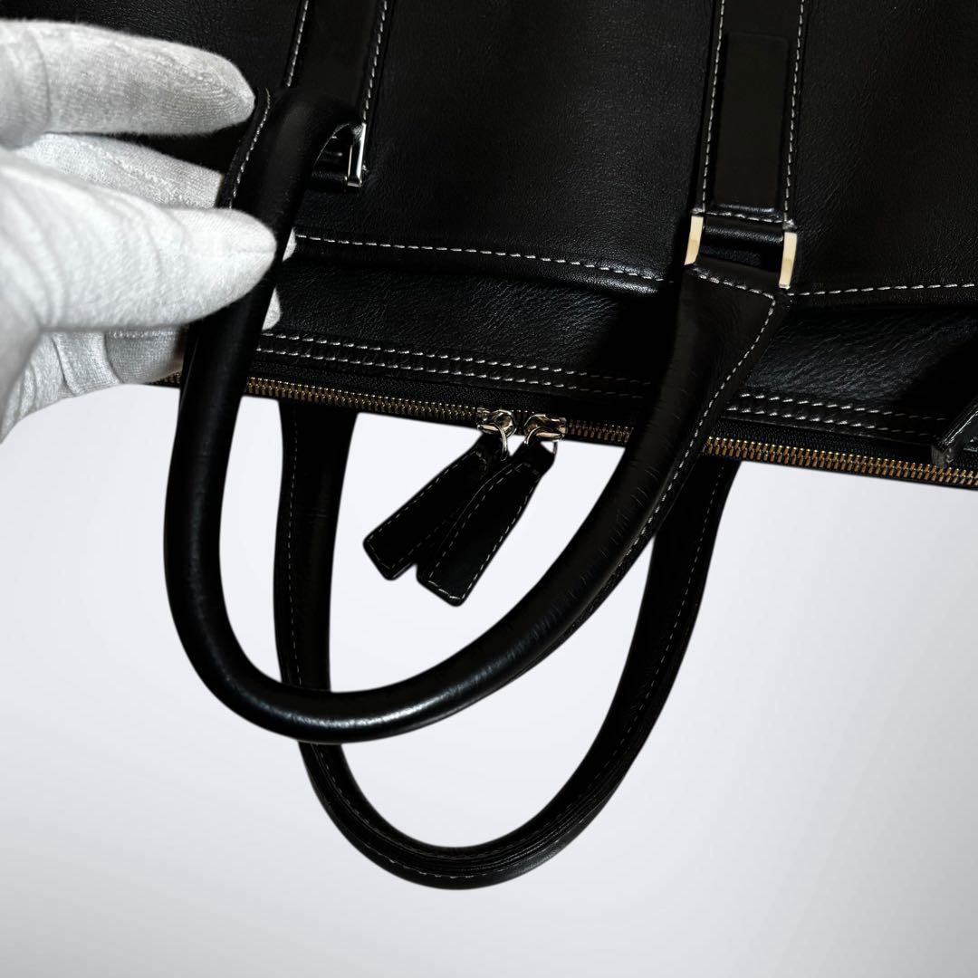 【美品・防水】土屋鞄 プロータ スクエアブリーフケース A4可 ブラック