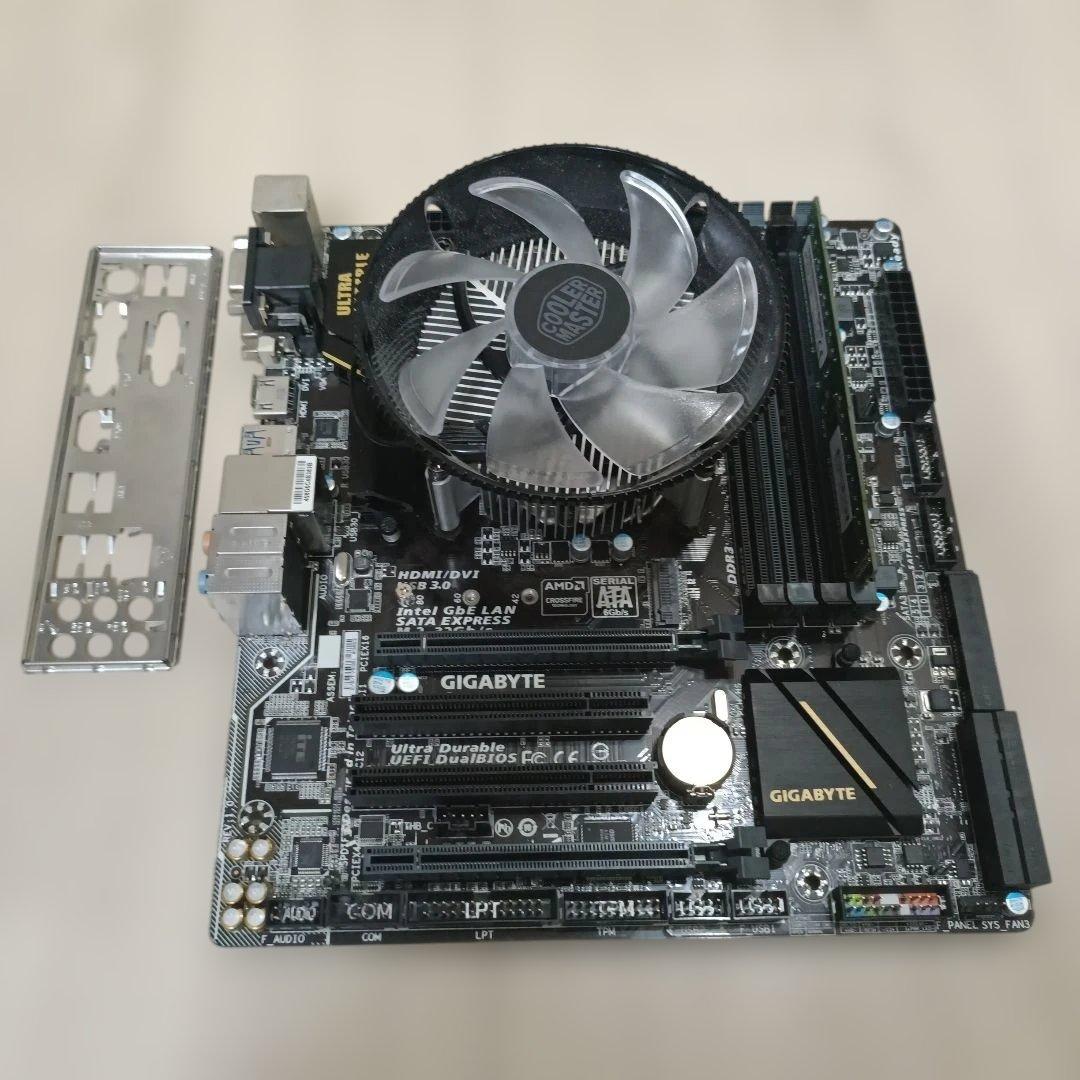 i7-7700+GA-H170M-D3H DDR3+メモリ4GB+クーラー