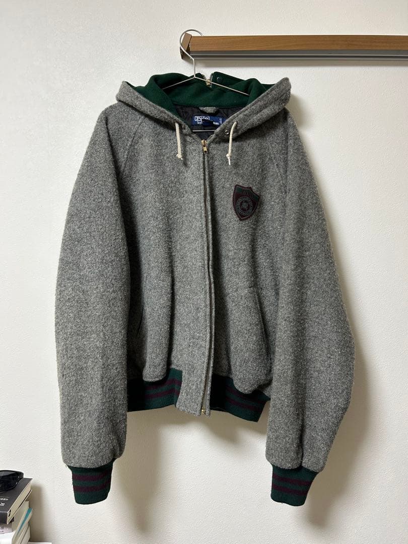 Polo by Ralph Lauren フード付きスタジャン ウールジャケット