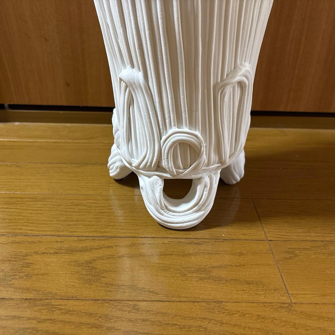 【新品未使用品】紲鉢(綱木紋) らせん美　Sスリット　ホワイト