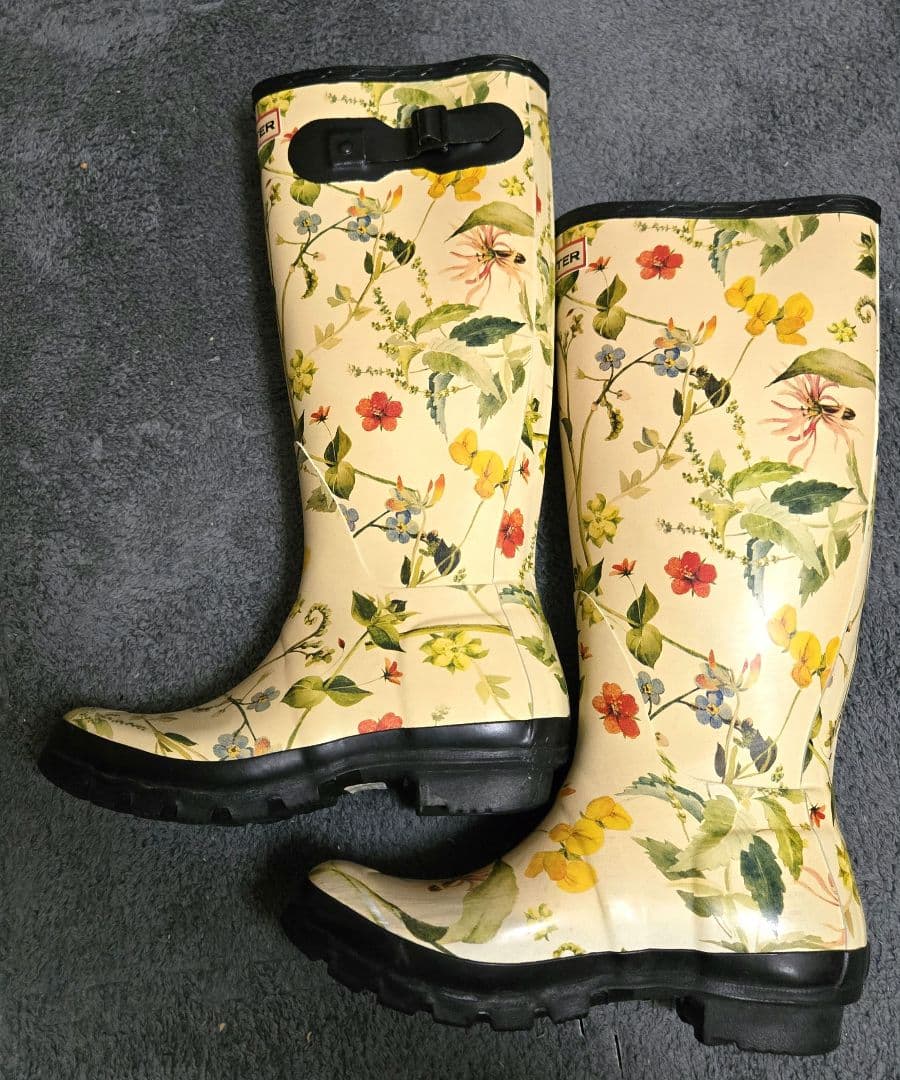 HUNTER ハンター レインブーツ RHSコラボ 花柄 長靴