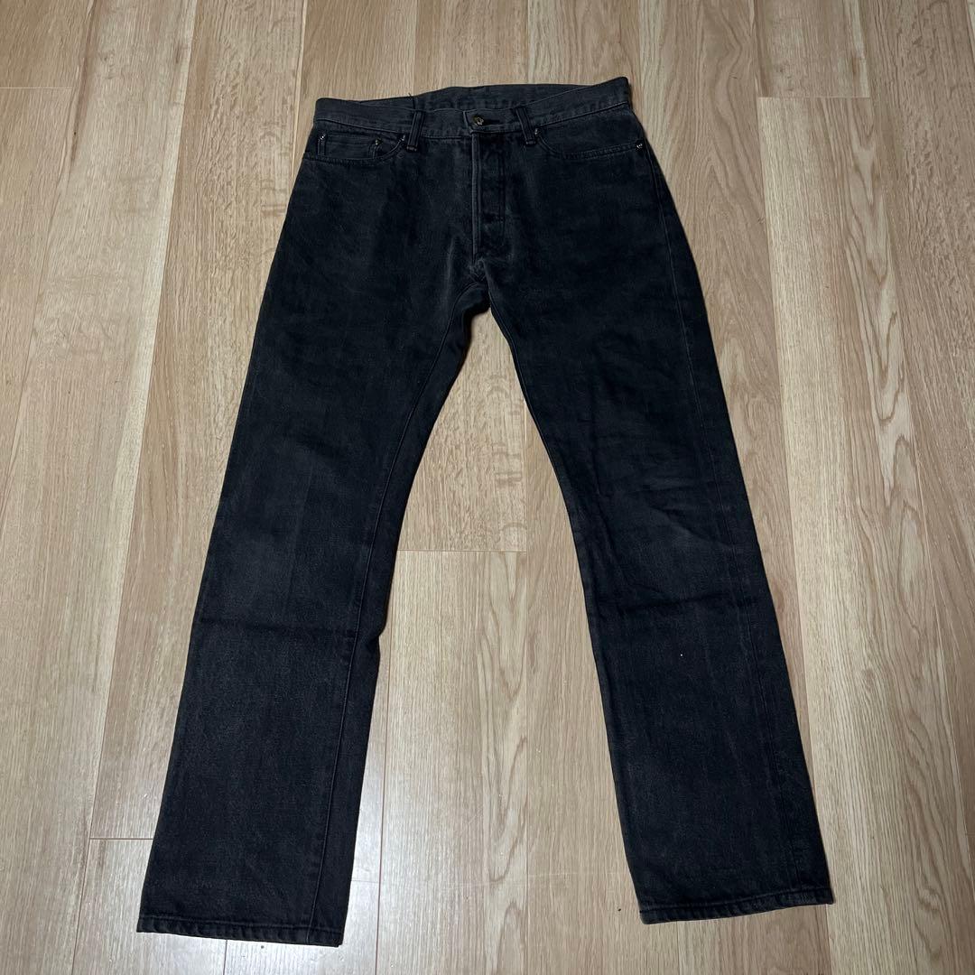 ケルト&コブラ J1-B W31L32 ブラック レザー デニムパンツ ジーンズ