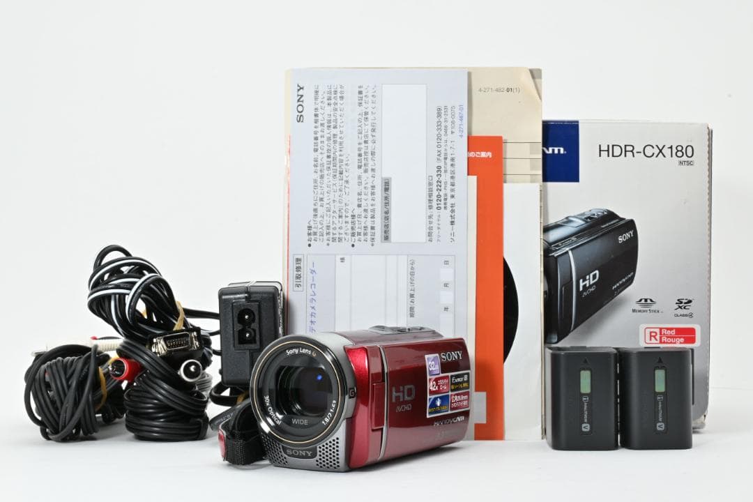 【極美品】SONY Handycam HDR-CX180　レッド　新品級！