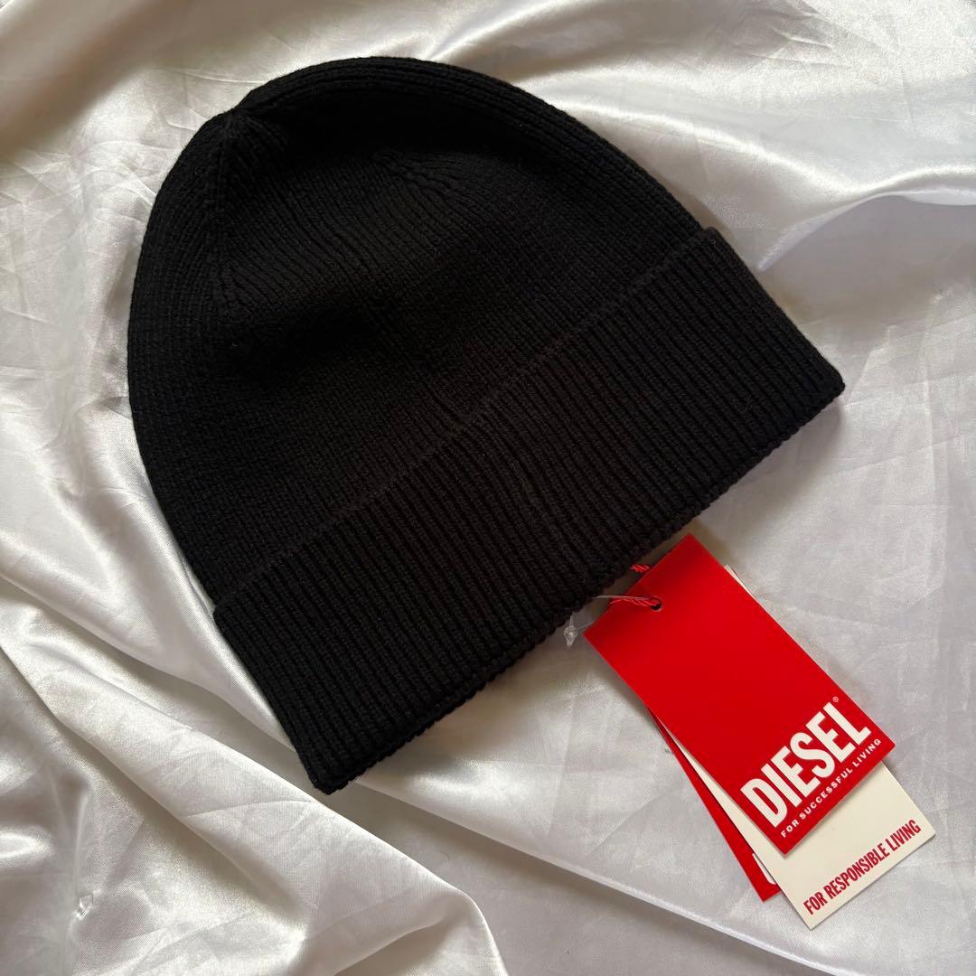 大人気 売り切れ前に！ DIESEL ブラック ニット帽 新品タグ付き