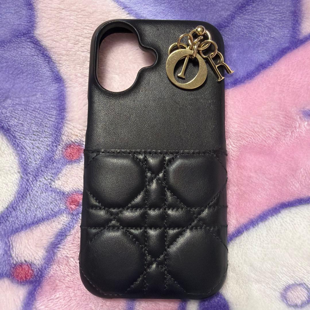 Lady Dior iPhone16用ケース　ブラック