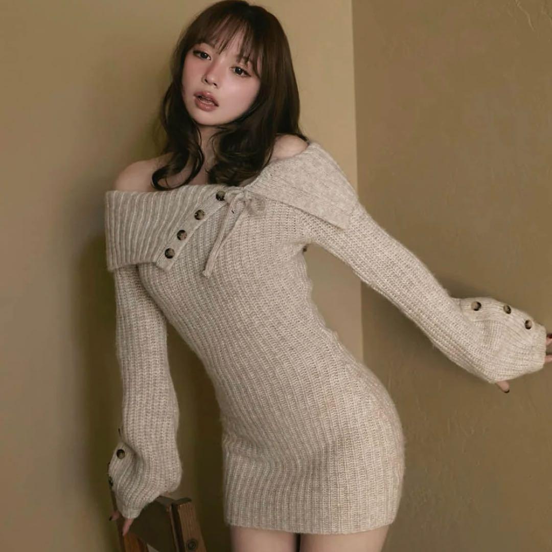 ワンピース ANDMARY Amari ribbon mini dress