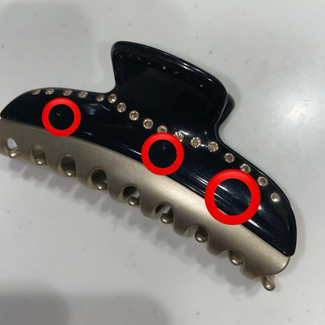 アレクサンドル ドゥ パリ ヘアクリップ（L）ストーン付き