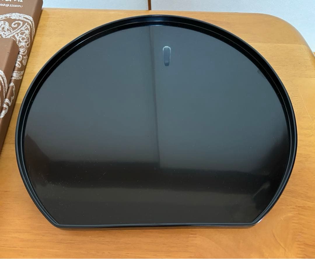 輪島塗　お盆　稲忠漆芸堂　5膳　未使用　共箱　黒　石川県　輪島市 30年前