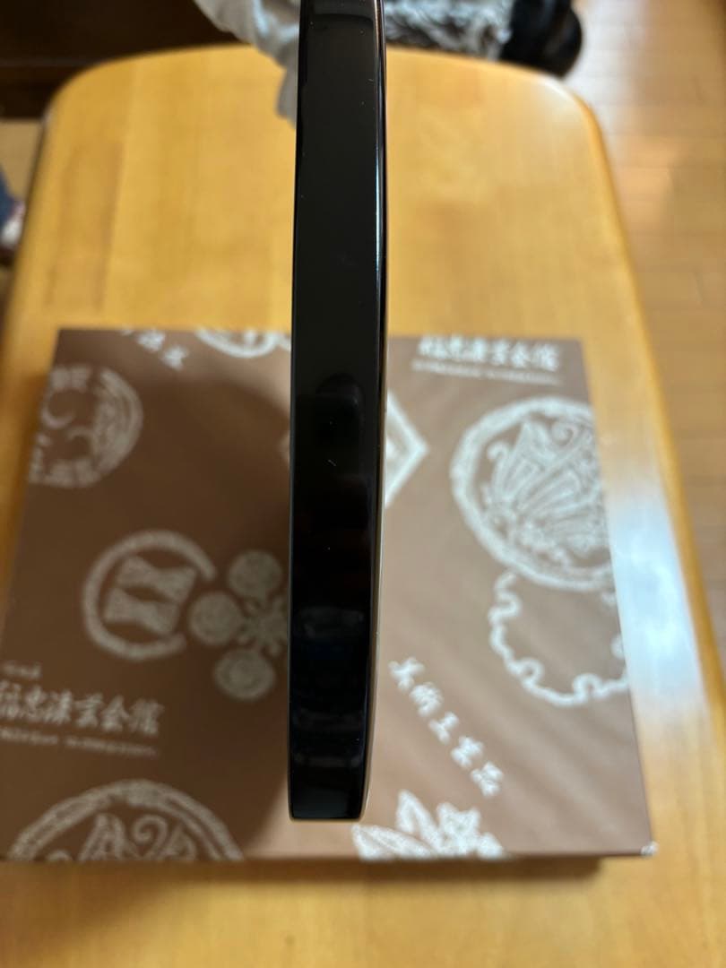 輪島塗　お盆　稲忠漆芸堂　5膳　未使用　共箱　黒　石川県　輪島市 30年前