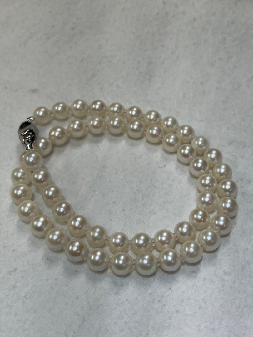 伊勢志摩英虞湾産あこや真珠　7-7.5 パールネックレス