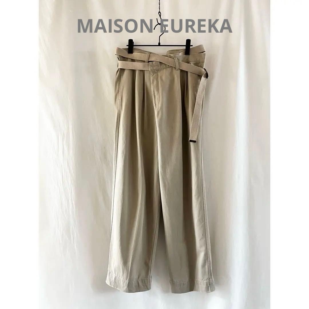 MAISON EUREKA メゾンエウレカ チノ リメイクラップパンツ