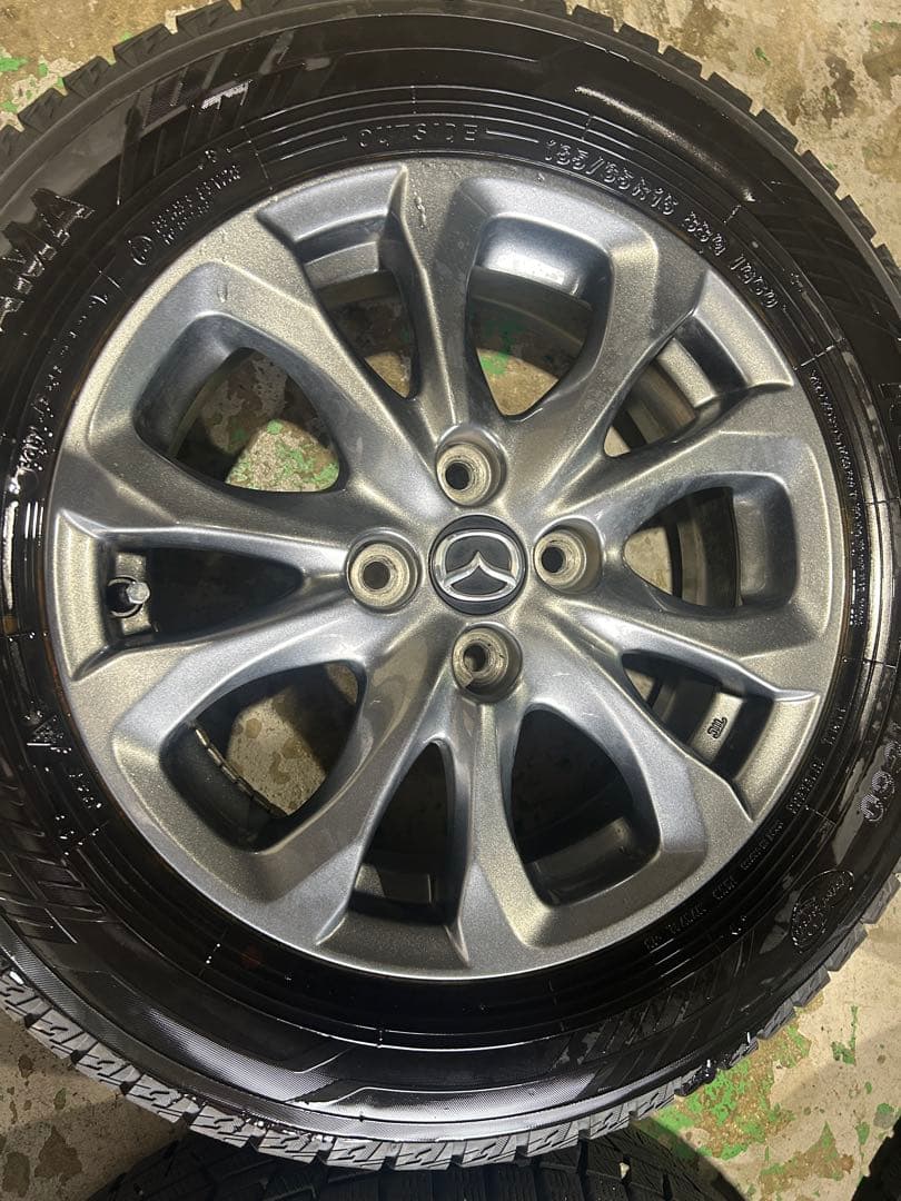 マツダ純正溝有りスタッドレス15インチ ホイールセット