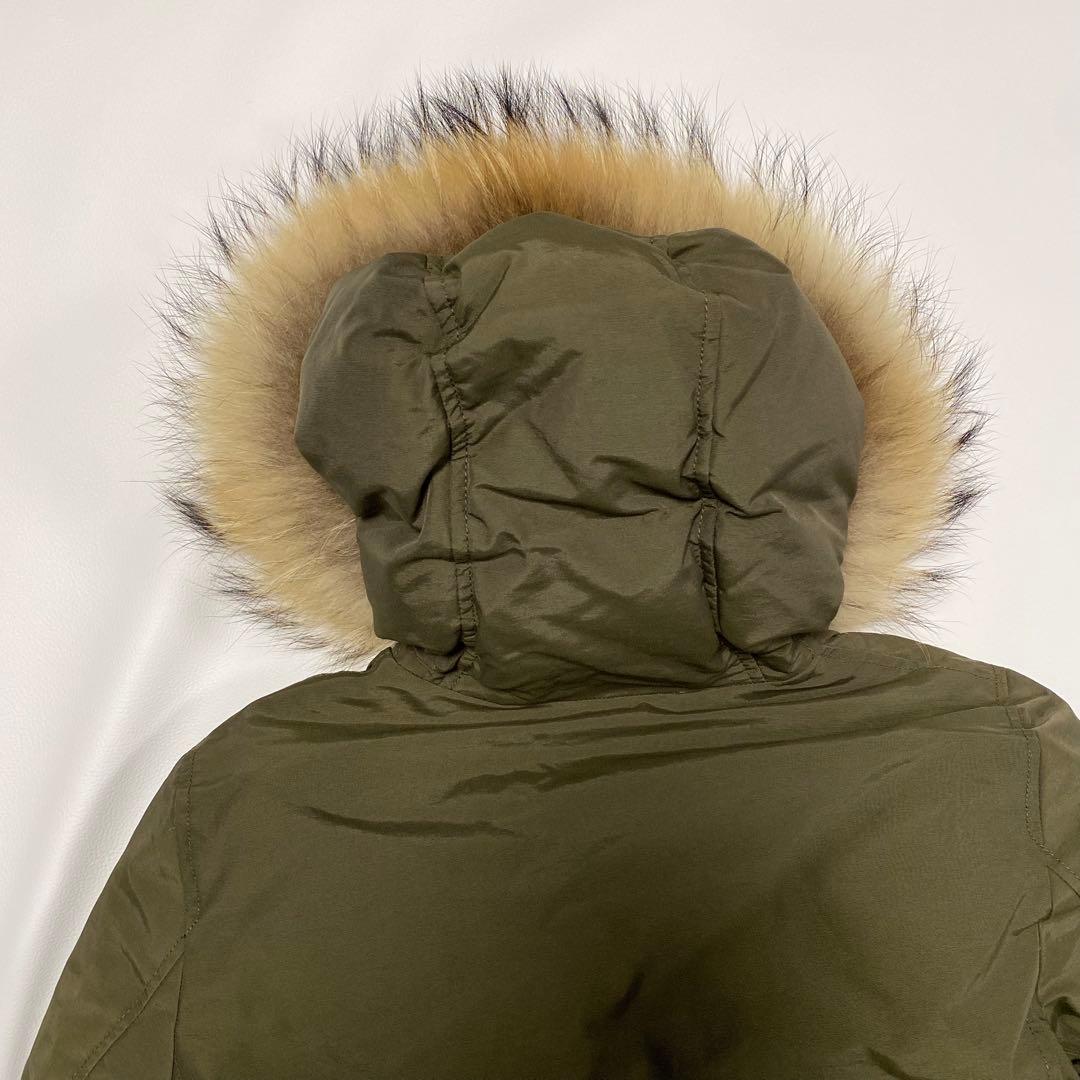 WOOLRICH ダウンコート　アークティックパーカー　ラクーンファー　カーキ