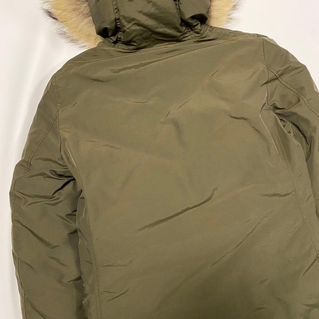 WOOLRICH ダウンコート　アークティックパーカー　ラクーンファー　カーキ