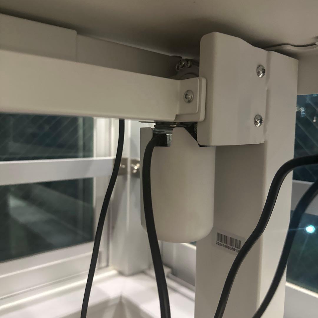 山善　電動昇降デスク　幅120×奥行70 ホワイト