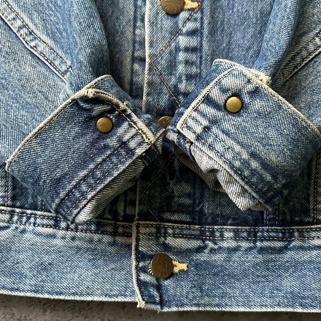 90s LeeRIDERSＪ0424黒タグ 日本製 復刻 デニムジャケット 希少