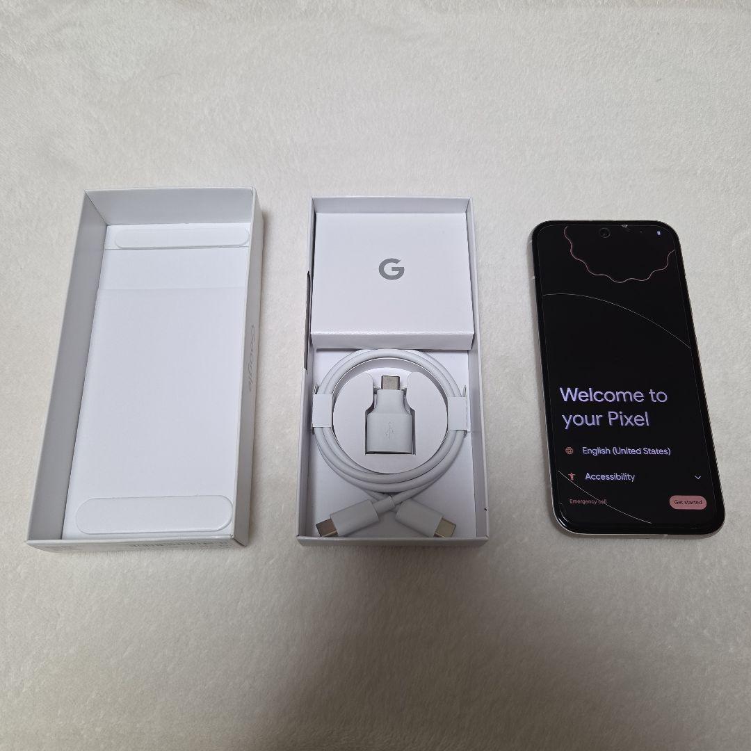 美品 Google Pixel 8a ホワイト 本体 ケース付き(おまけ)