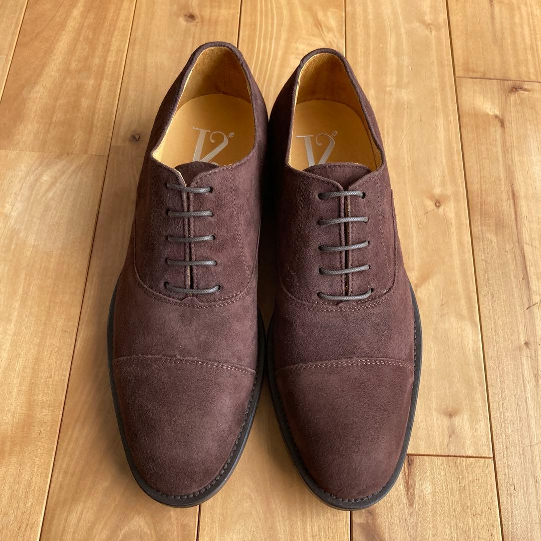 新品 イタリア製 スエード 革靴 メンズ 39 ブラウン カジュアル