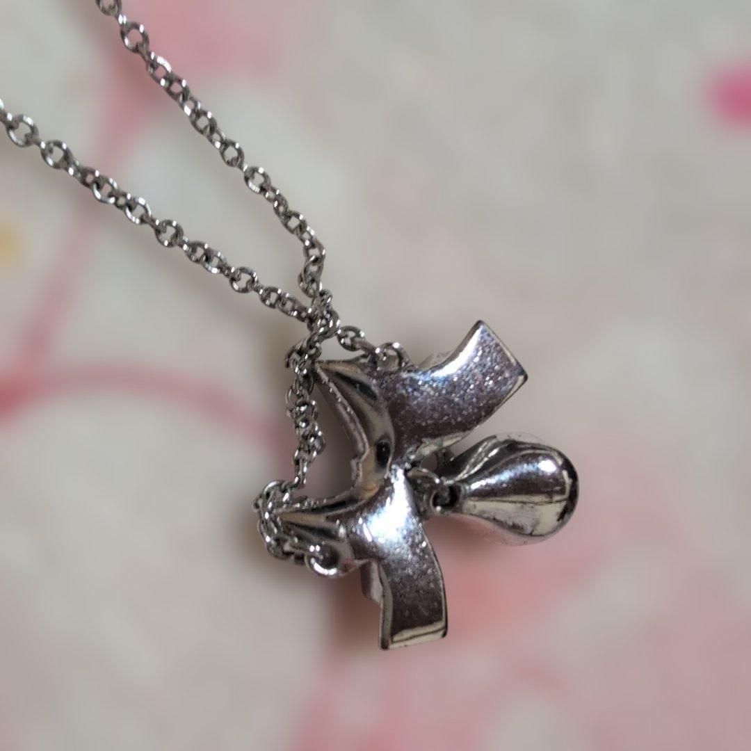 は*か様 クリスチャン　ディオール　Dior　リボン　ストーン　ネックレス