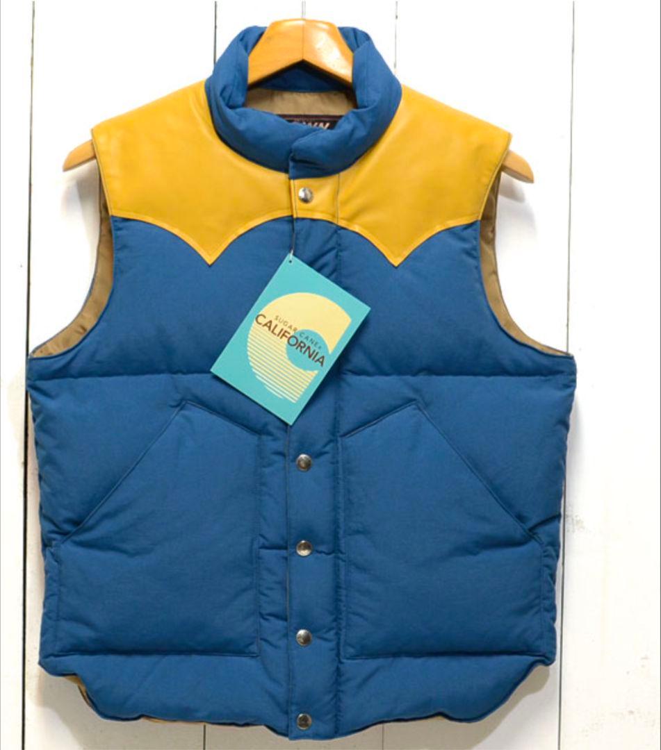 シュガーケーン　レザーヨークダウンベスト