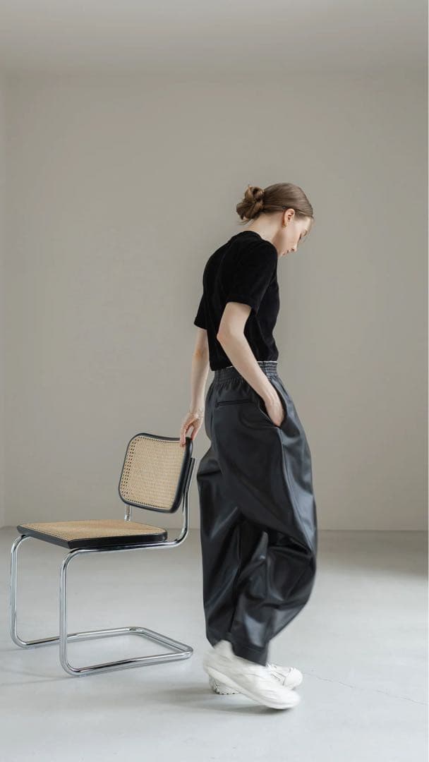 パンツ soyy. Gomu Gurkha eco leather size1