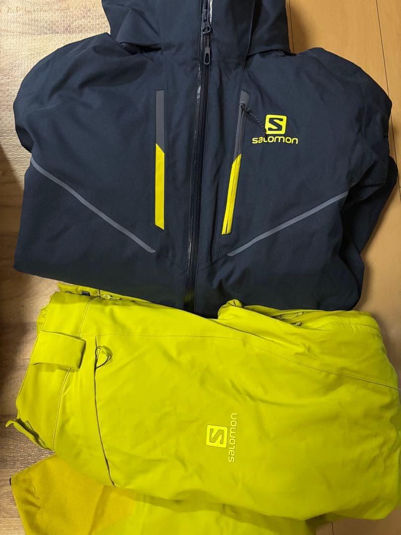 Salomon スキーウェアセット ネイビー/イエロー