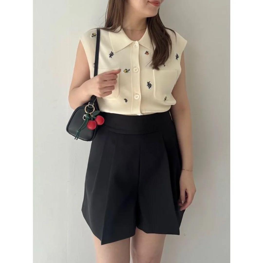 新品 FRAY I.D フレイアイディ ツータックキュロットパンツ ブラック