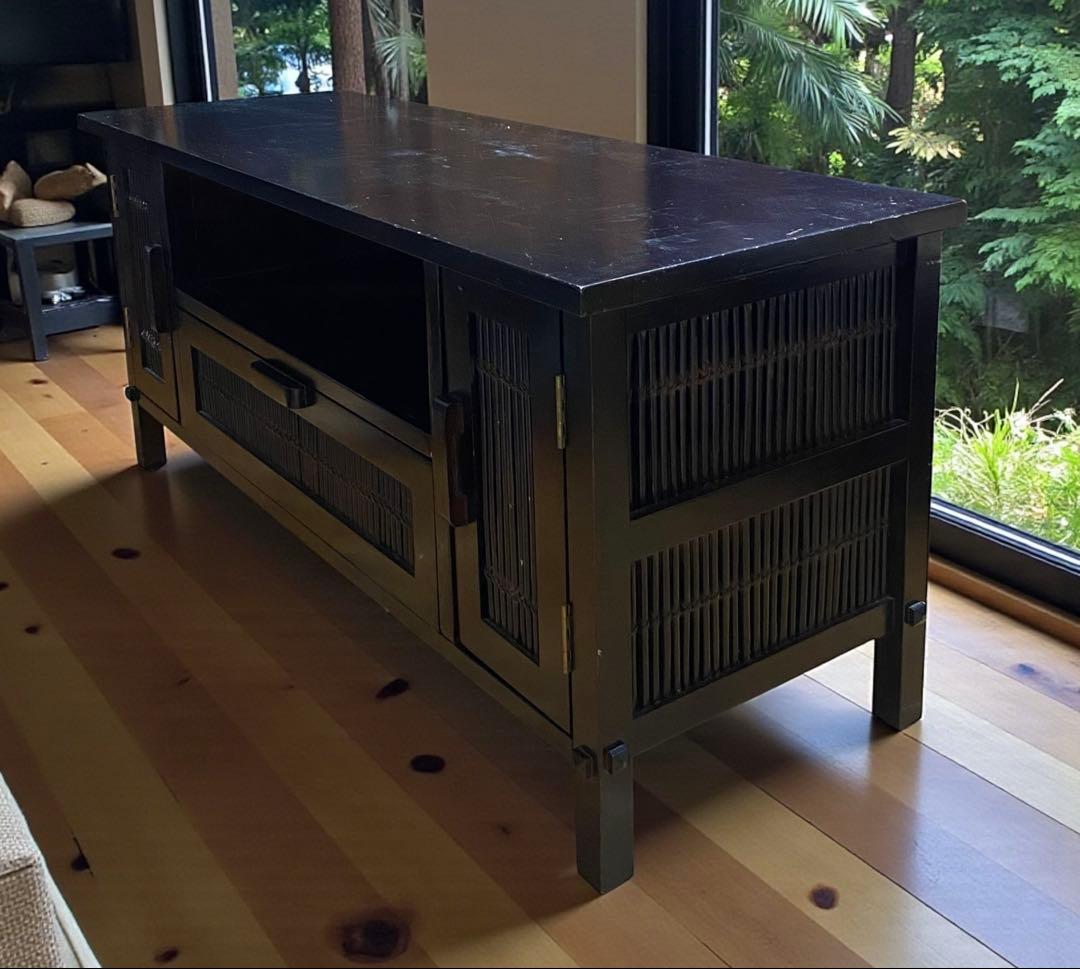 バンブーキャビネット　風通しのよい竹キャビネット　テレビ台　サイドボード