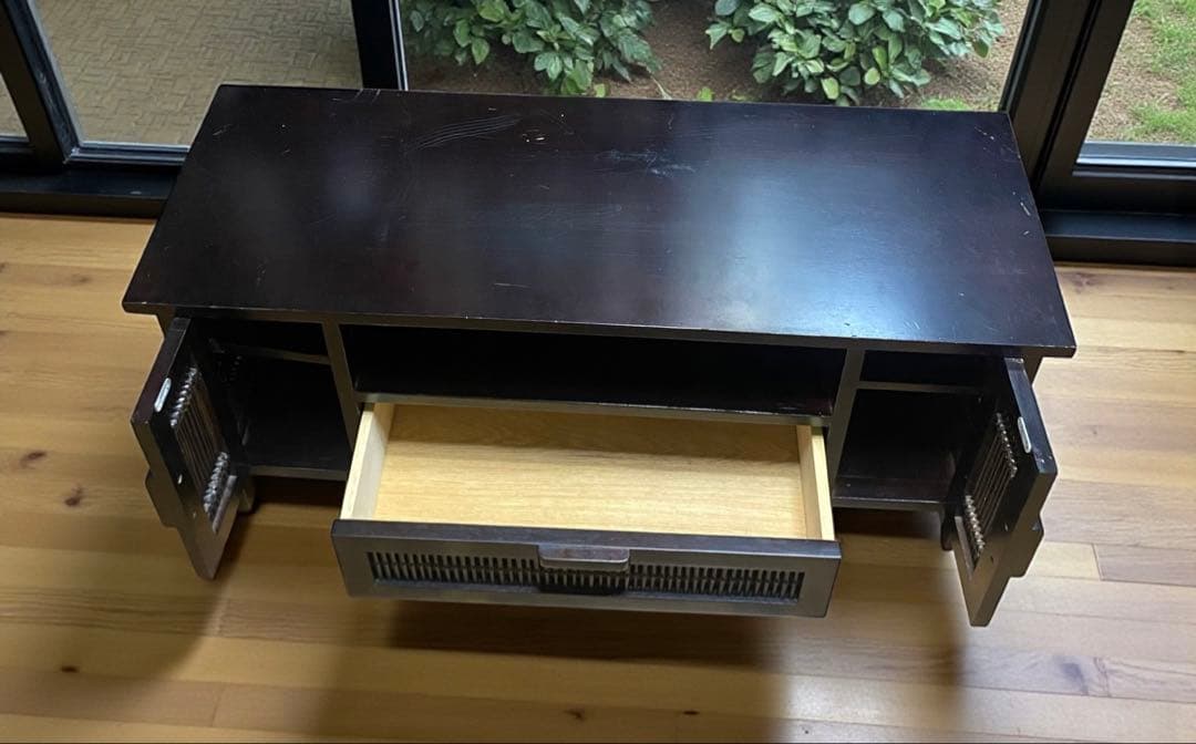 バンブーキャビネット　風通しのよい竹キャビネット　テレビ台　サイドボード