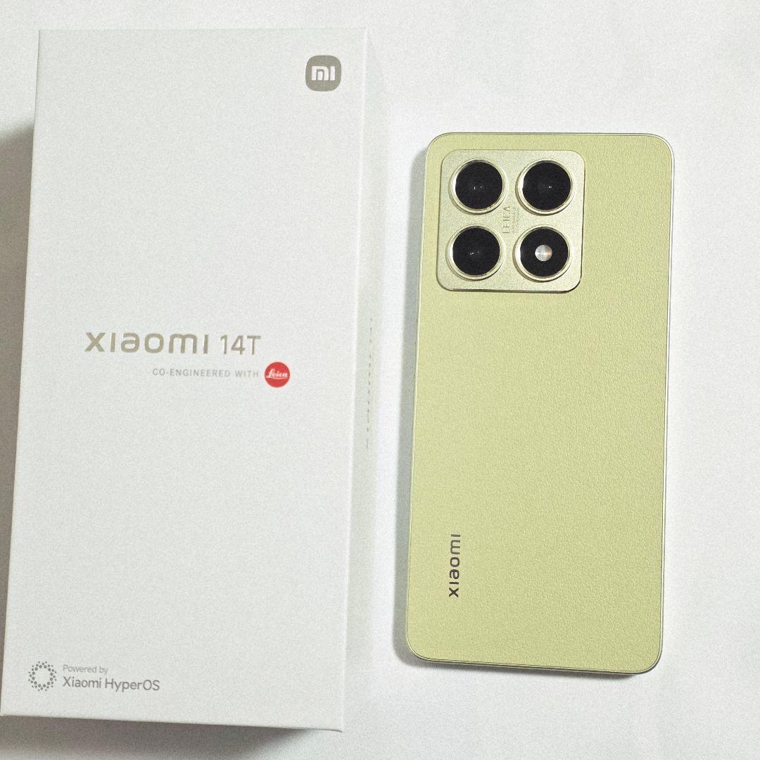 【美品】Xiaomi 14T レモングリーン 256GB au SIMフリー