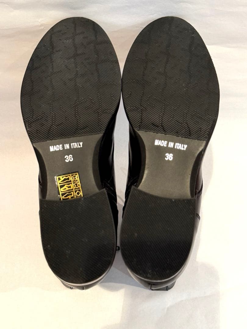 リクエストお値下中　ルカグロッシ レースアップブーツ 黒 36 サイドジッブ