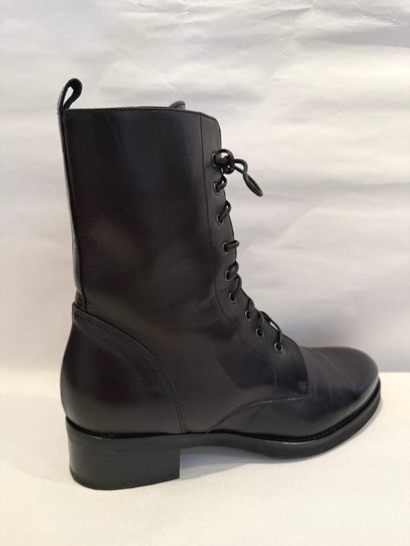 リクエストお値下中　ルカグロッシ レースアップブーツ 黒 36 サイドジッブ