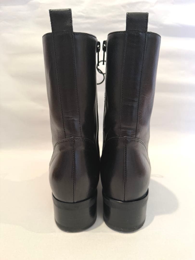 リクエストお値下中　ルカグロッシ レースアップブーツ 黒 36 サイドジッブ