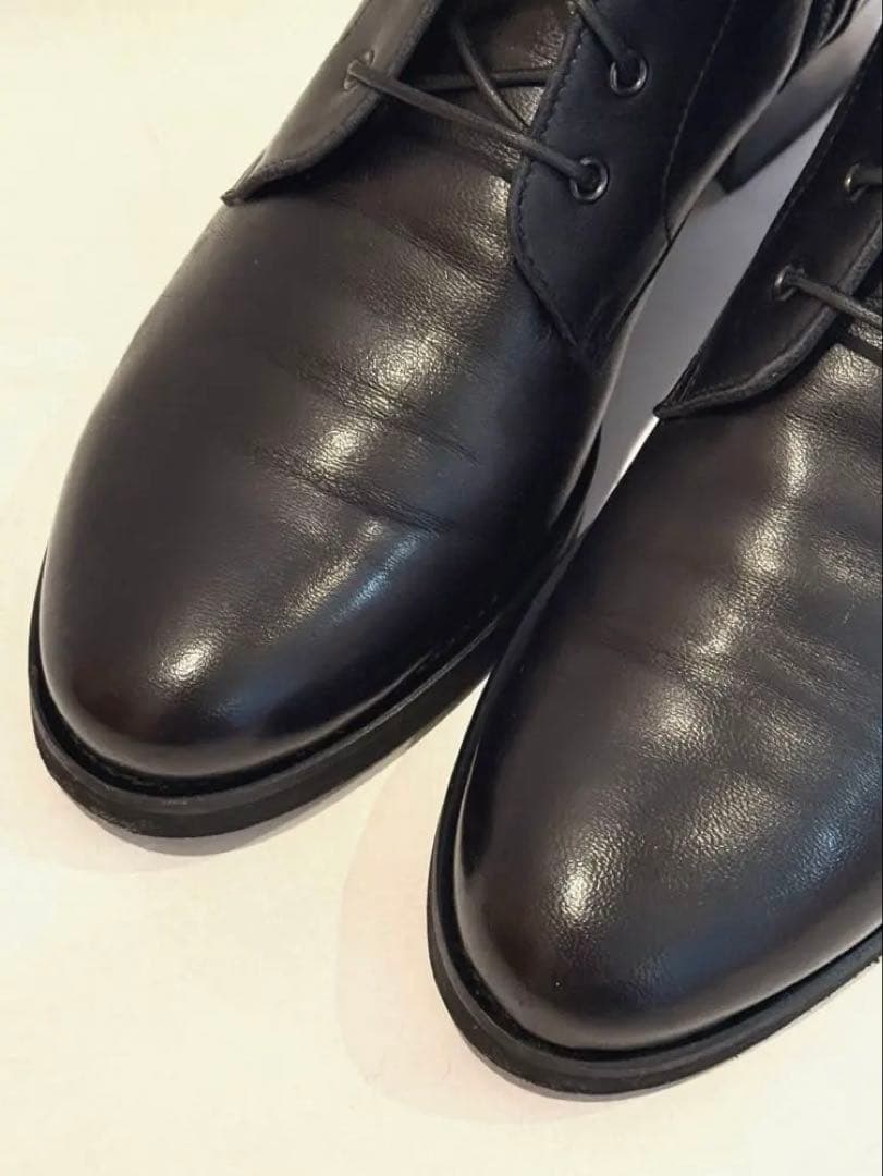 リクエストお値下中　ルカグロッシ レースアップブーツ 黒 36 サイドジッブ