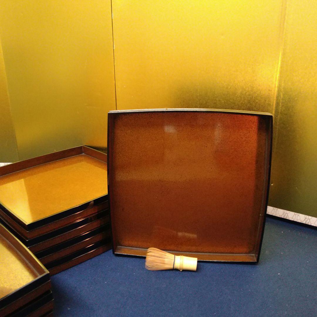 ビコットAB71 輪島塗り 総梨地 膳 四方膳 八客 懐石膳会席膳 時代物