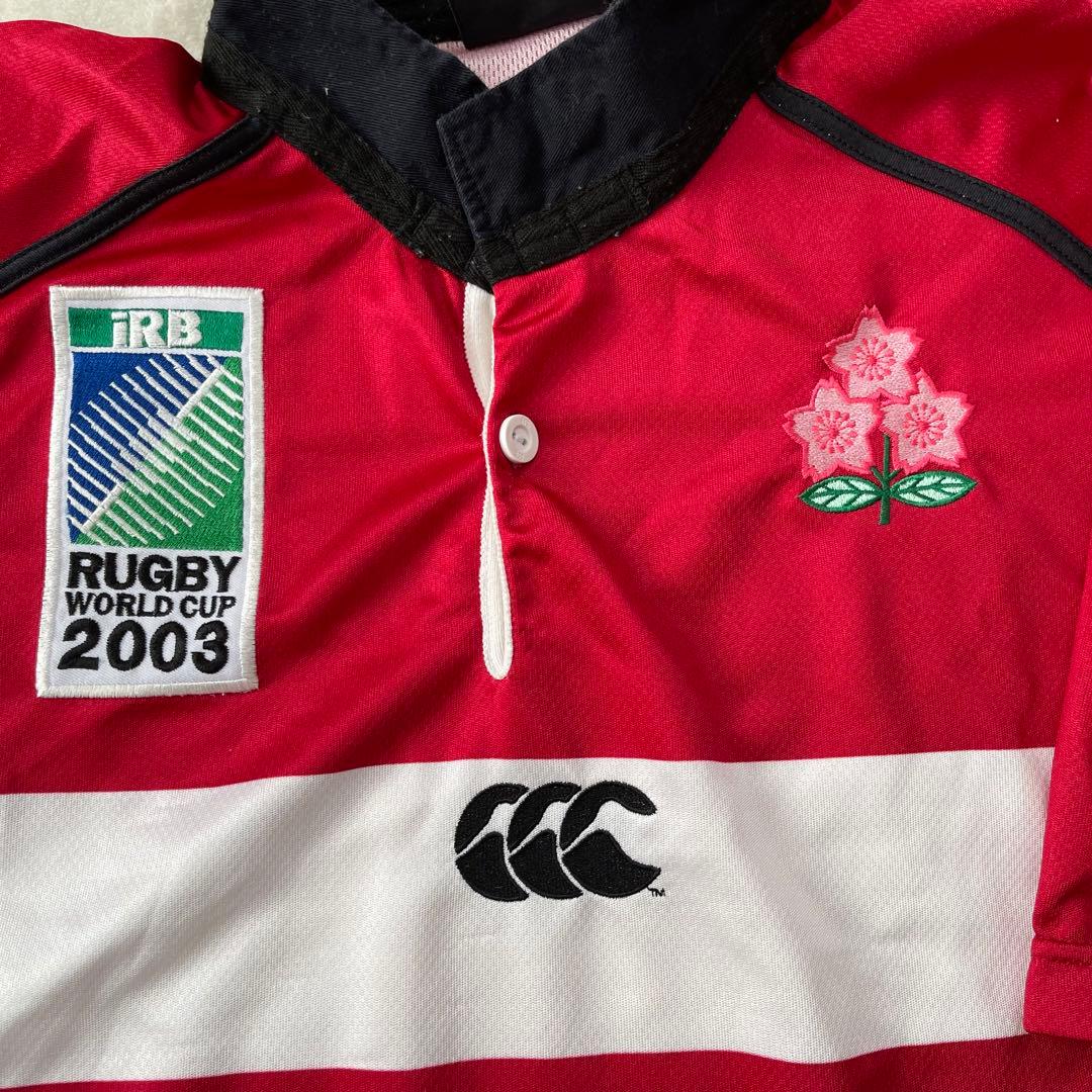 激レア希少RUGBY WORLD CUP 2003 日本代表ラガーシャツXL 赤