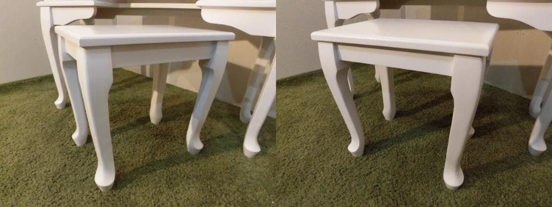 送料無料★ロココ調姫系アンティーク風猫足リボンドレッサーセット【フェミニン】