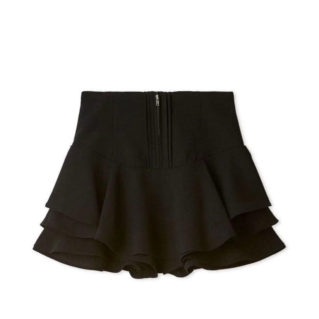 snidel スナイデル レイヤードフリルミニスカショーパン