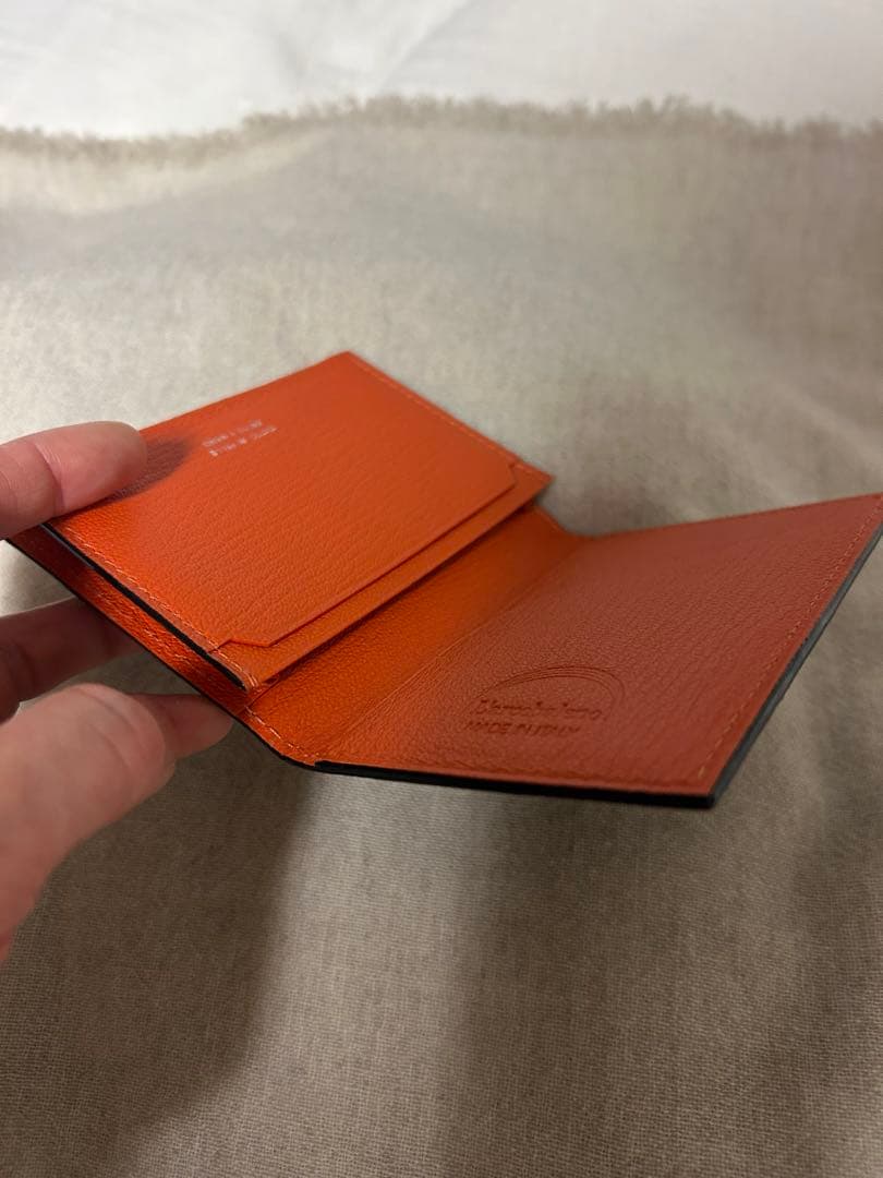 ラルコバレーノ　名刺入れ オレンジ 紫　✳︎新品✳︎