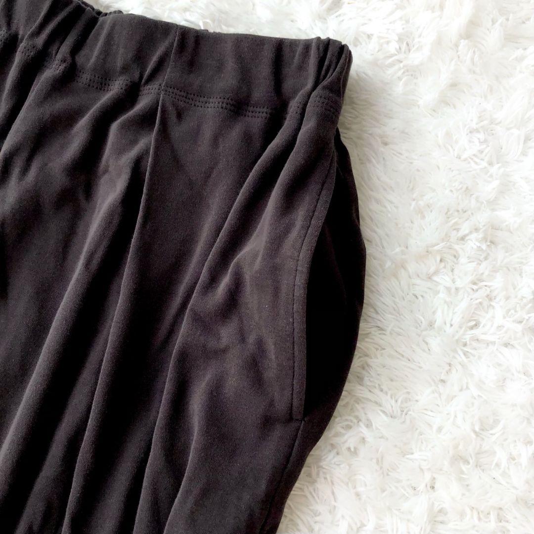 ヨーガンレール バルーンパンツ 伸縮 総ゴム チャコール 綿100 L ポケット