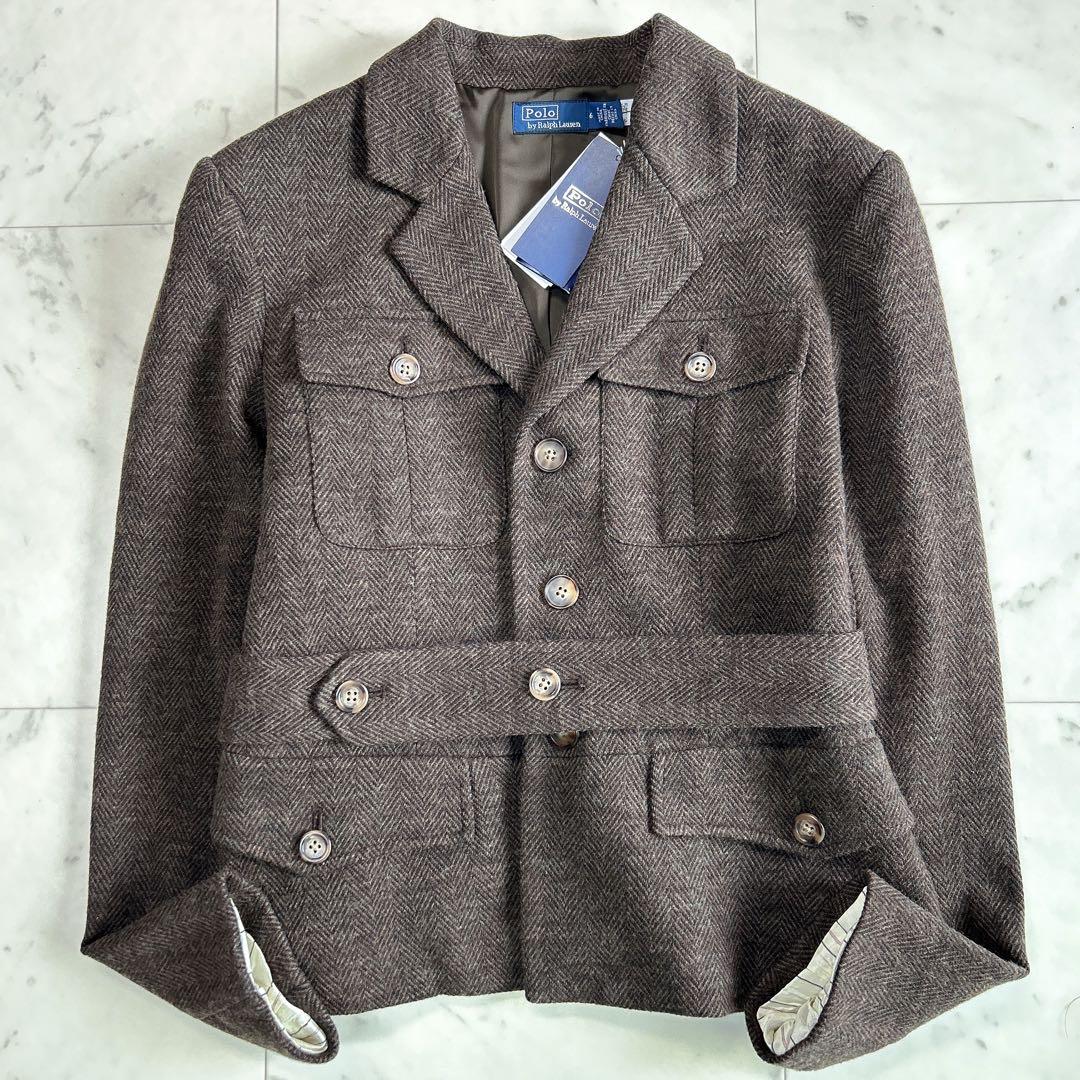 【タグ付き】ポロラルフローレン ヘリンボーン ベルテッド ブレザー 6