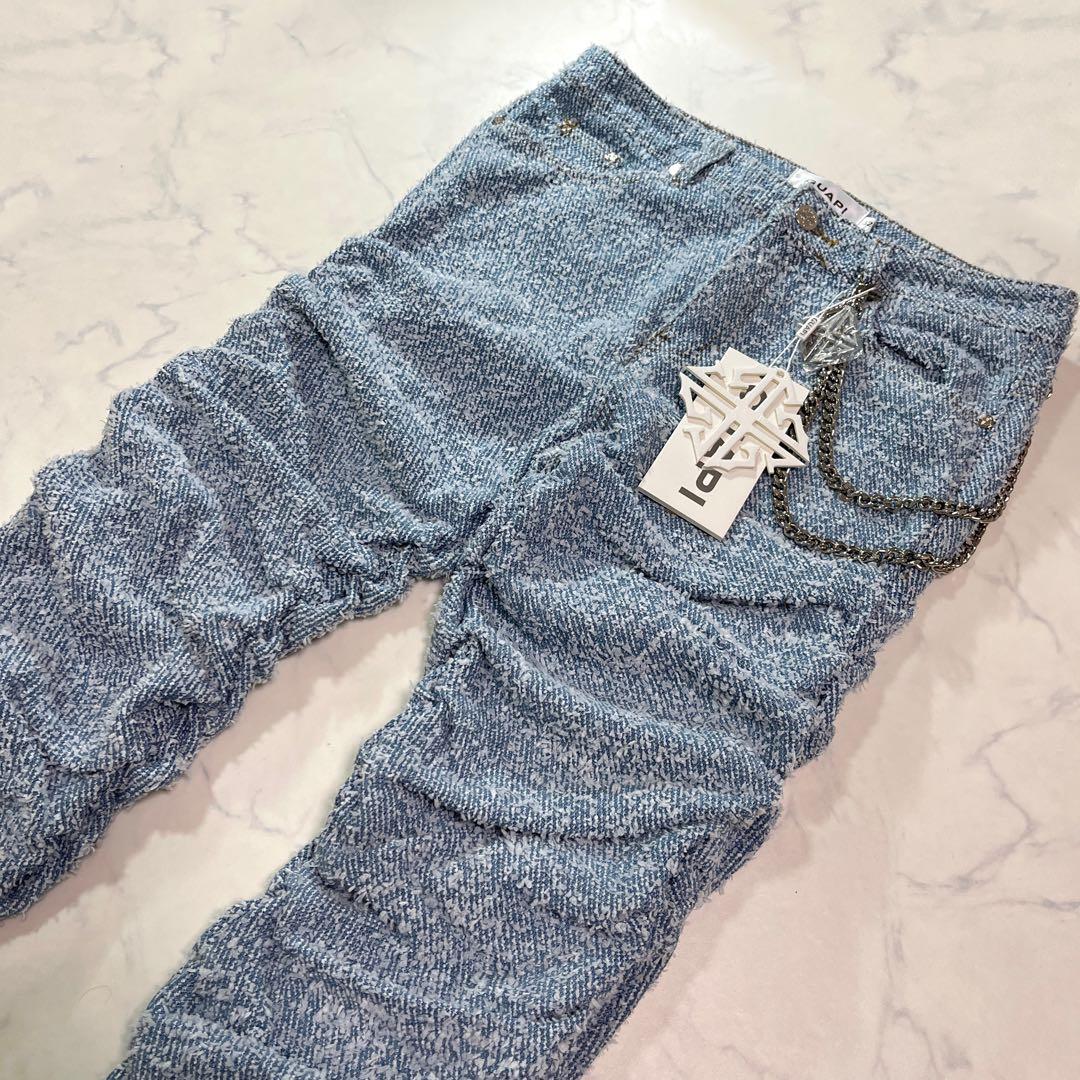 新品未使用 GUAPI グアピ スカイブルー スーパースタックデニム 32