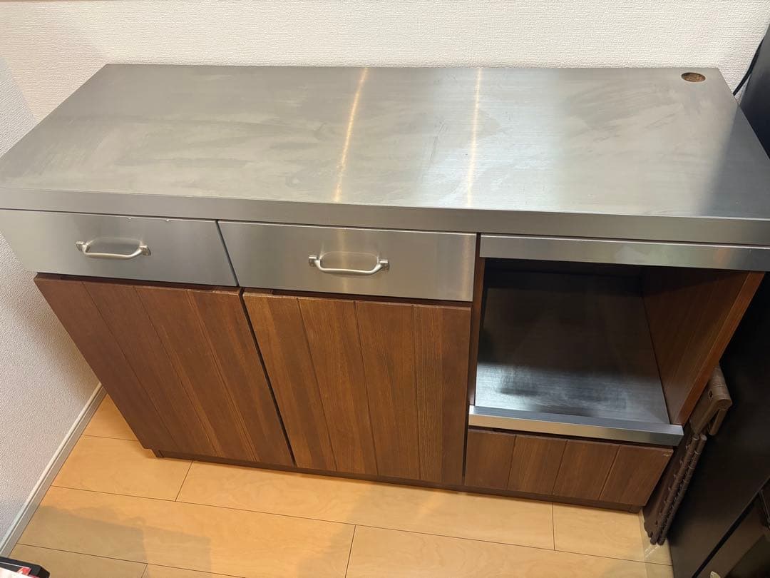 (期間限定値下げ)unico キッチンカウンター ウニコ　食器棚 ステンレス