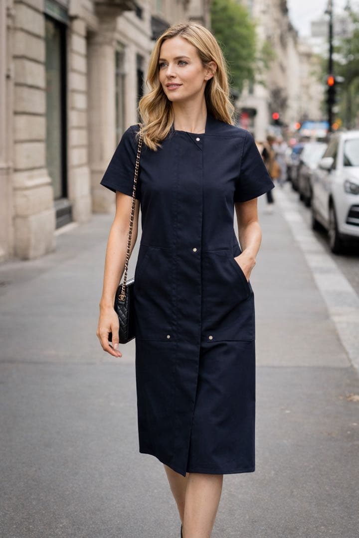 最終価格❗️【HERMÈS】フランス製　フロントジップワンピース 刻印ファスナー