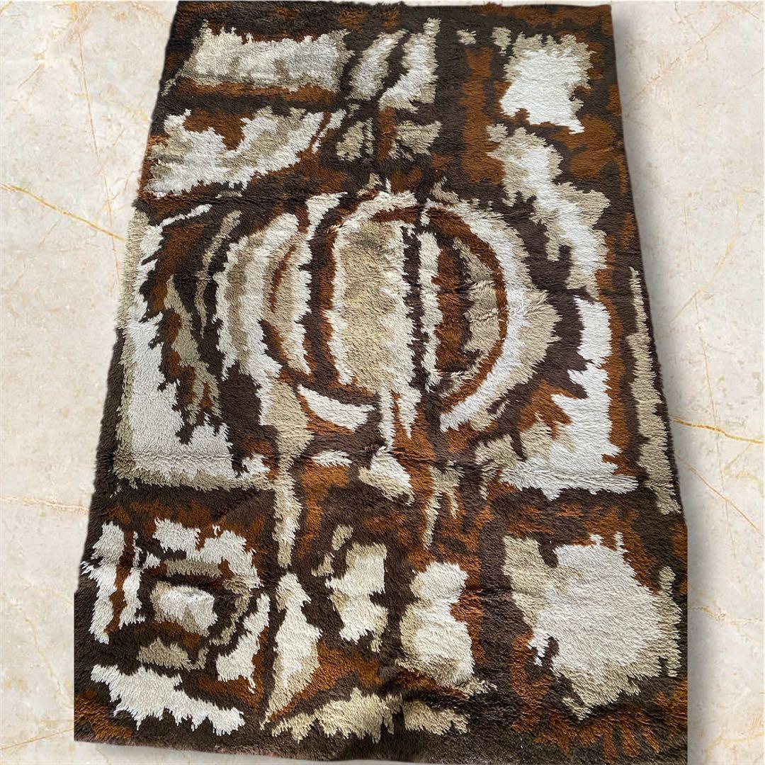 シャギーラグ ヴィンテージ 177cm×274cm 1970年代 大判