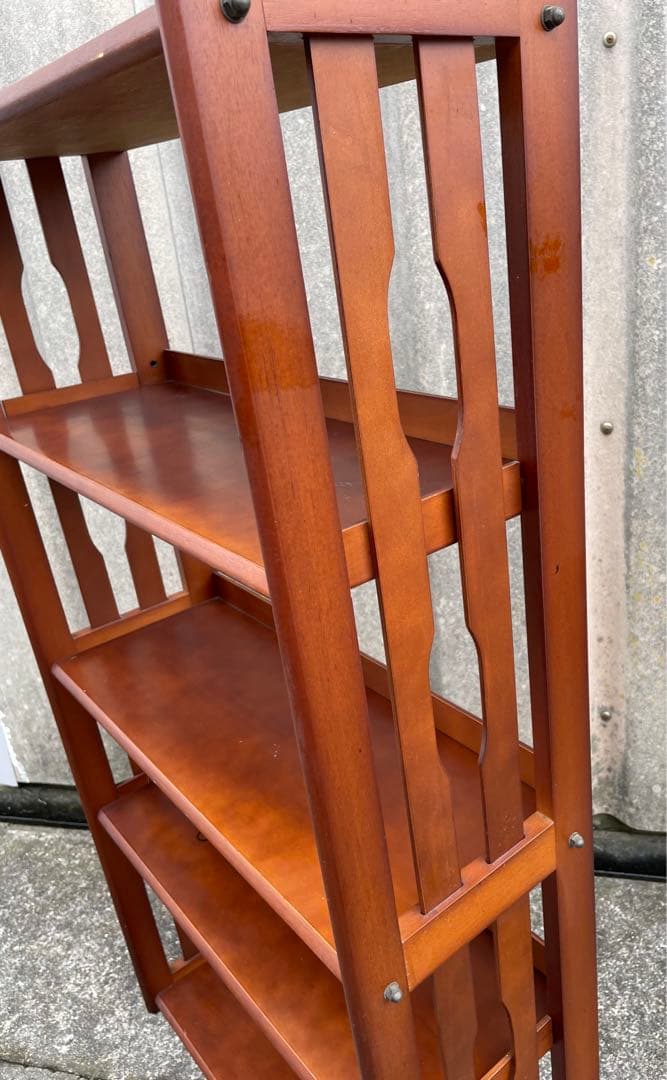 稀少/古道具/昭和レトロ/クレセン/木製/無垢材/本棚/飾り棚/収納棚/店舗什器