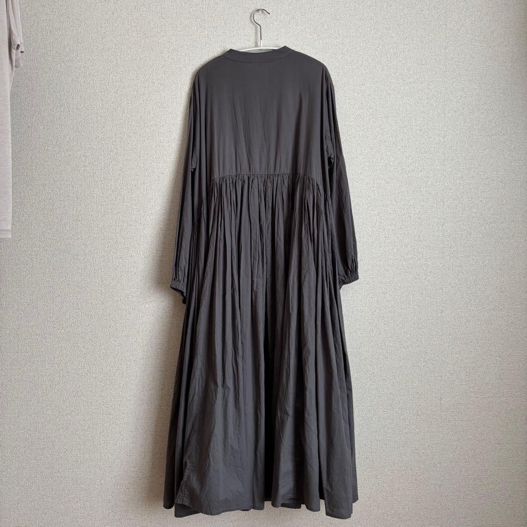 BEARDSLEY　ビアズリー　ギャザーワンピース　チャコールグレー　0