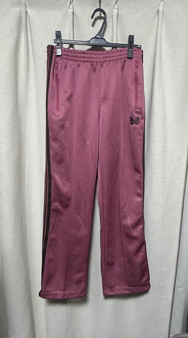 Needles ストレート トラックパンツ ニードルズ　ブラウン ピンク S