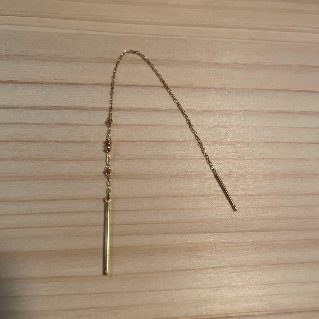 【ete】K18YG アメリカンピアス(片耳用)